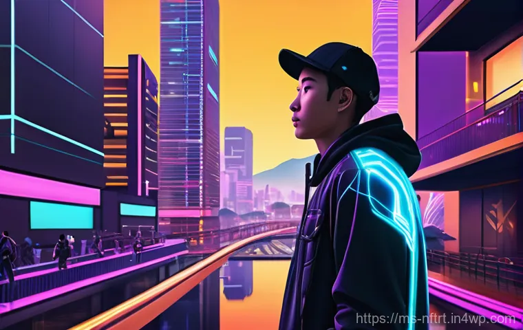NFT 예술 시장의 최근 트렌드 - **Prompt 1: Metaverse Explorer with Digital Assets**
    A vibrant, dynamic illustration depicting a...